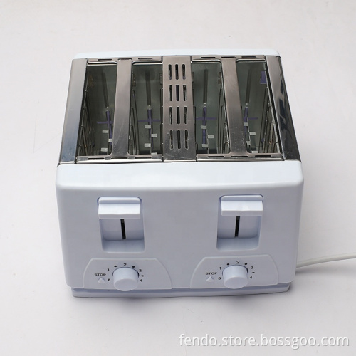 1400W 4-Slice Stainless Steel Toaster with Auto Electric Reheat Function